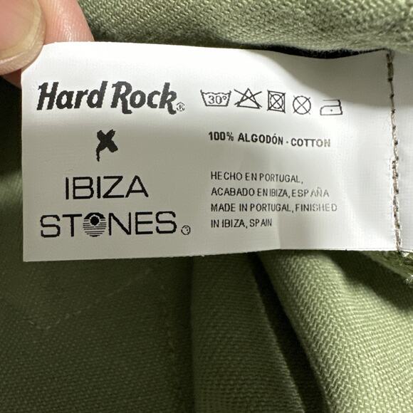 Hard Rock Ibiza Stones Denim Military Crop Jacket Graffiti Patches Womens Medium - Picture 12 of 14
